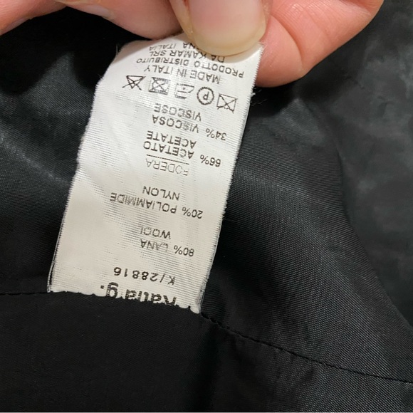 Wool trench jacket black Katia G - Picture 6 of 6